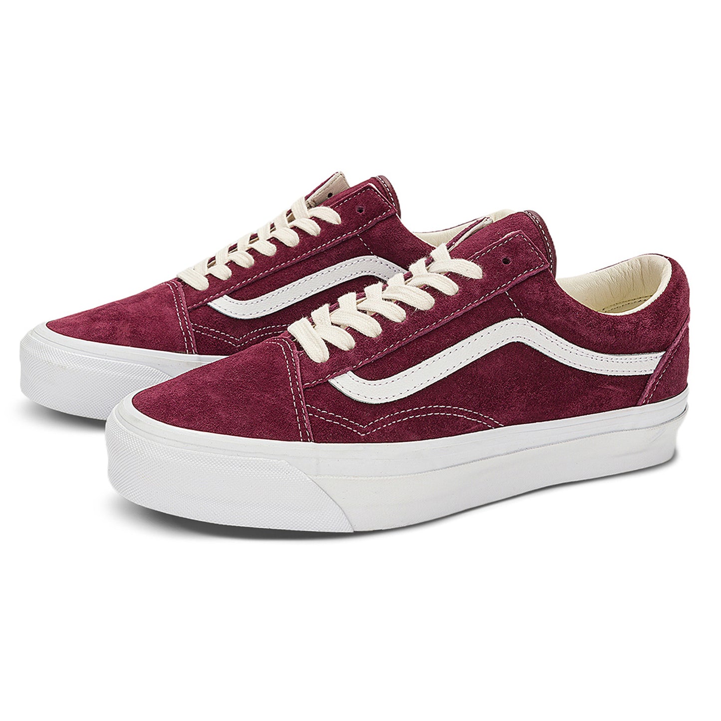 Vans 公式 プレミアム Old Skool 36 ワインレッドレザースニーカー