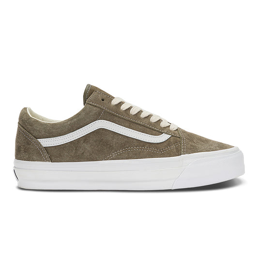 Vans 公式 プレミアム Old Skool 36 グレーレザースニーカー